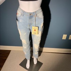 Light blue jeans 👖 with Distress